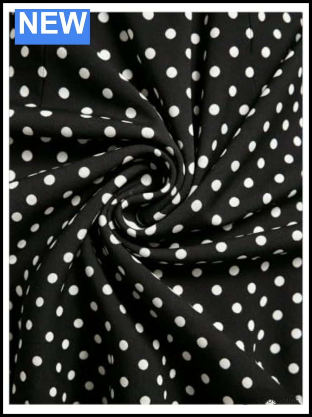 Plus Size Polka Dots Ruffle High Rise Maxi Skirt - Picture 4 of 4